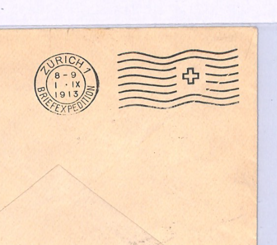 SWITZERLAND RAILWAY Official Cover 1913 TPO *OERLIKON-WETTINGEN BAHNPOST* XV167 - Image 6