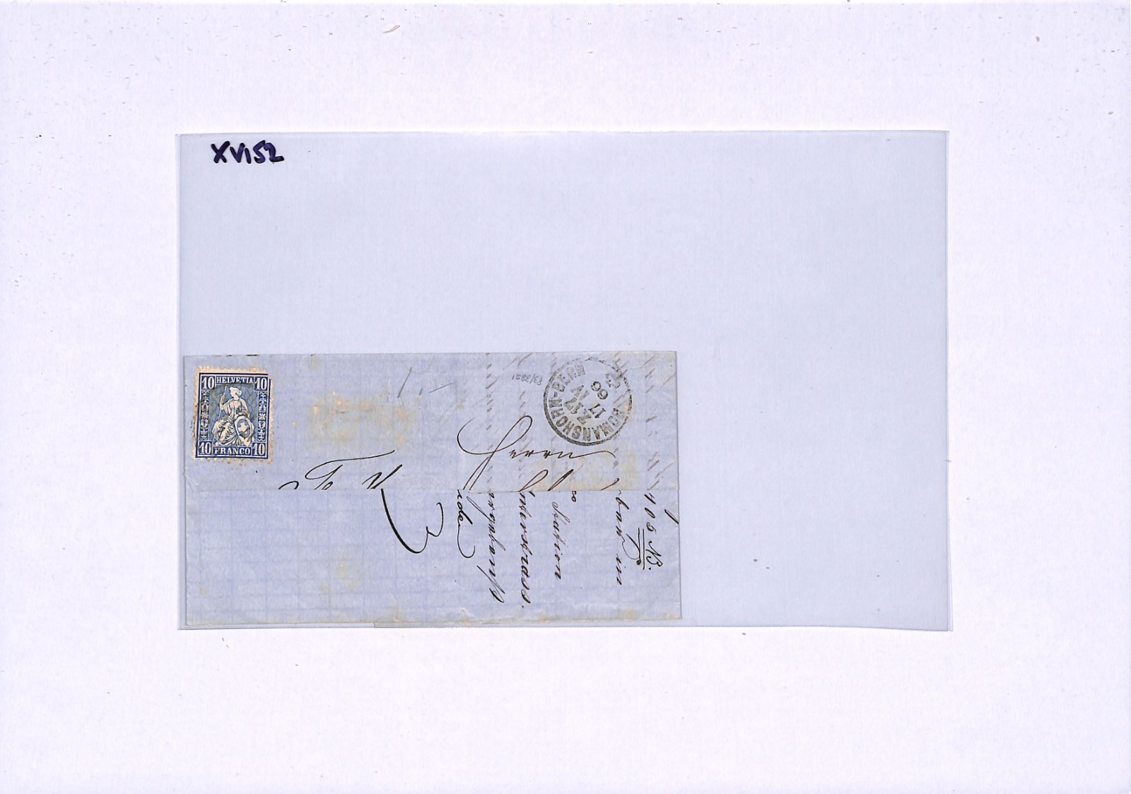 SWITZERLAND RAILWAY TPO *ROMANSHORN-BERN* CDS 1866 Part Cover{samwells}XV152 - Image 4