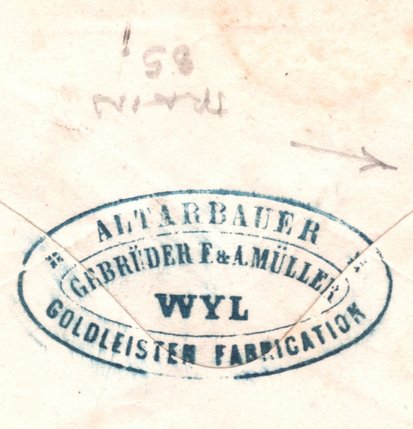 SWITZERLAND RAILWAY Wyl Cover 1865 *ZURICH-CHUR*+*ROMANSHORN-OLTEN* TPO{2} XV126 - Image 6