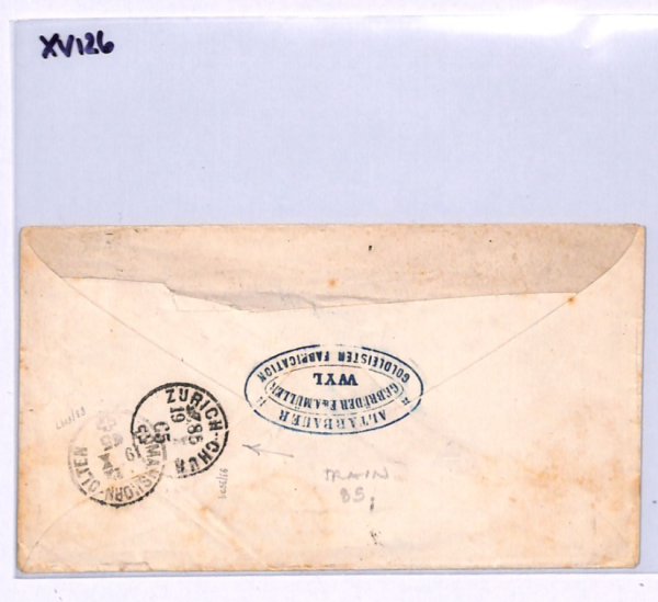 SWITZERLAND RAILWAY Wyl Cover 1865 *ZURICH-CHUR*+*ROMANSHORN-OLTEN* TPO{2} XV126 - Image 10
