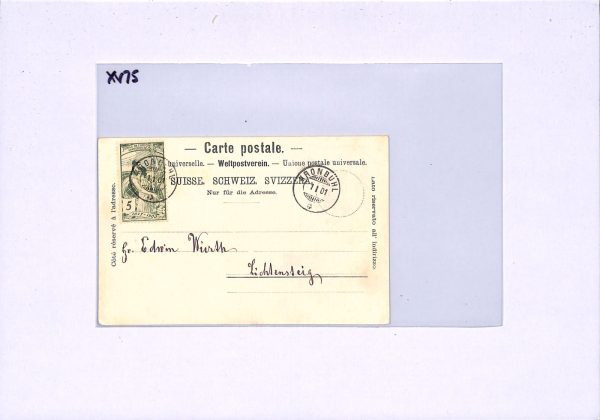SWITZERLAND *UPU* JUBILEE Stamps ILLUSTRATED Colour 1900 Card ANNIVERSARY XV75 - Image 9