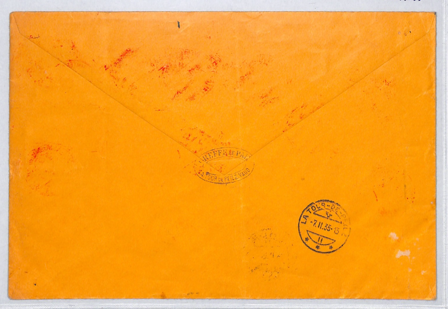 SWITZERLAND *WINTERALPENPOST* Red Julierpass CDS 1935 Cover Reg FRANKING!! VM109 - Image 5