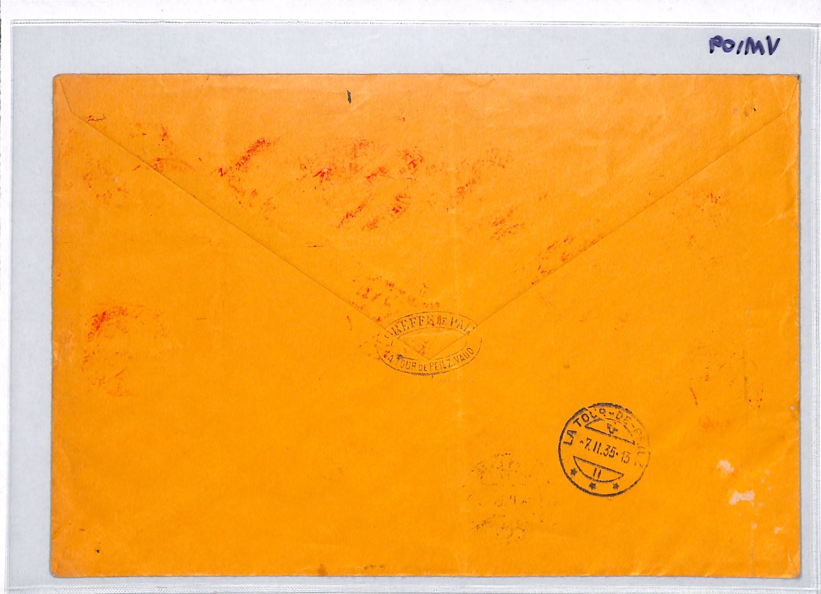 SWITZERLAND *WINTERALPENPOST* Red Julierpass CDS 1935 Cover Reg FRANKING!! VM109 - Image 7