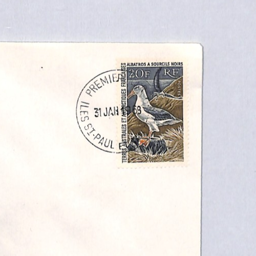TAAF 1968 FDC 20f *Albatross* First Day Cover BIRDS France Cols ANTARCTIC YZ312 - Image 5