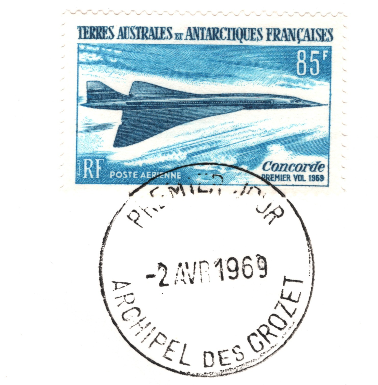TAAF ANTARCTIC France 1969 FDC Illustrated *CONCORDE* 85f First Day Cover YL320