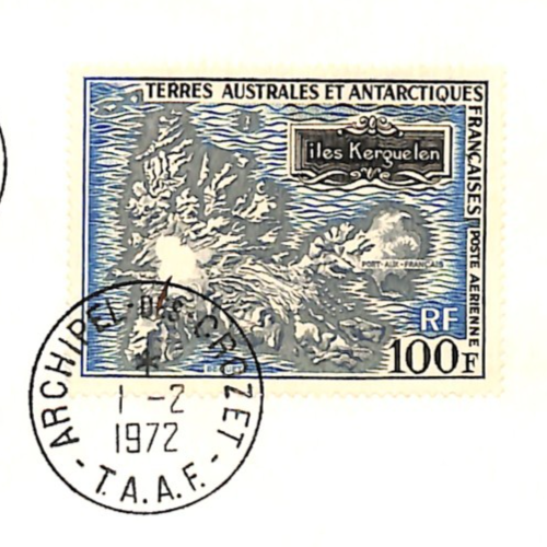 TAAF France Cols 100f First Day Cover 1972 Crozet FDC {samwells-covers}XS412 - Image 3