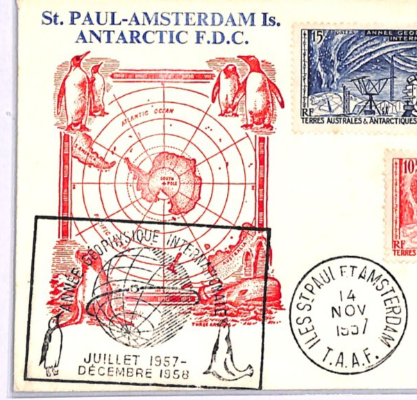 TAAF France Cols 1957 GEOPHYSICAL YEAR Set FDC First Day Cover PENGUINS WZ286 - Image 6