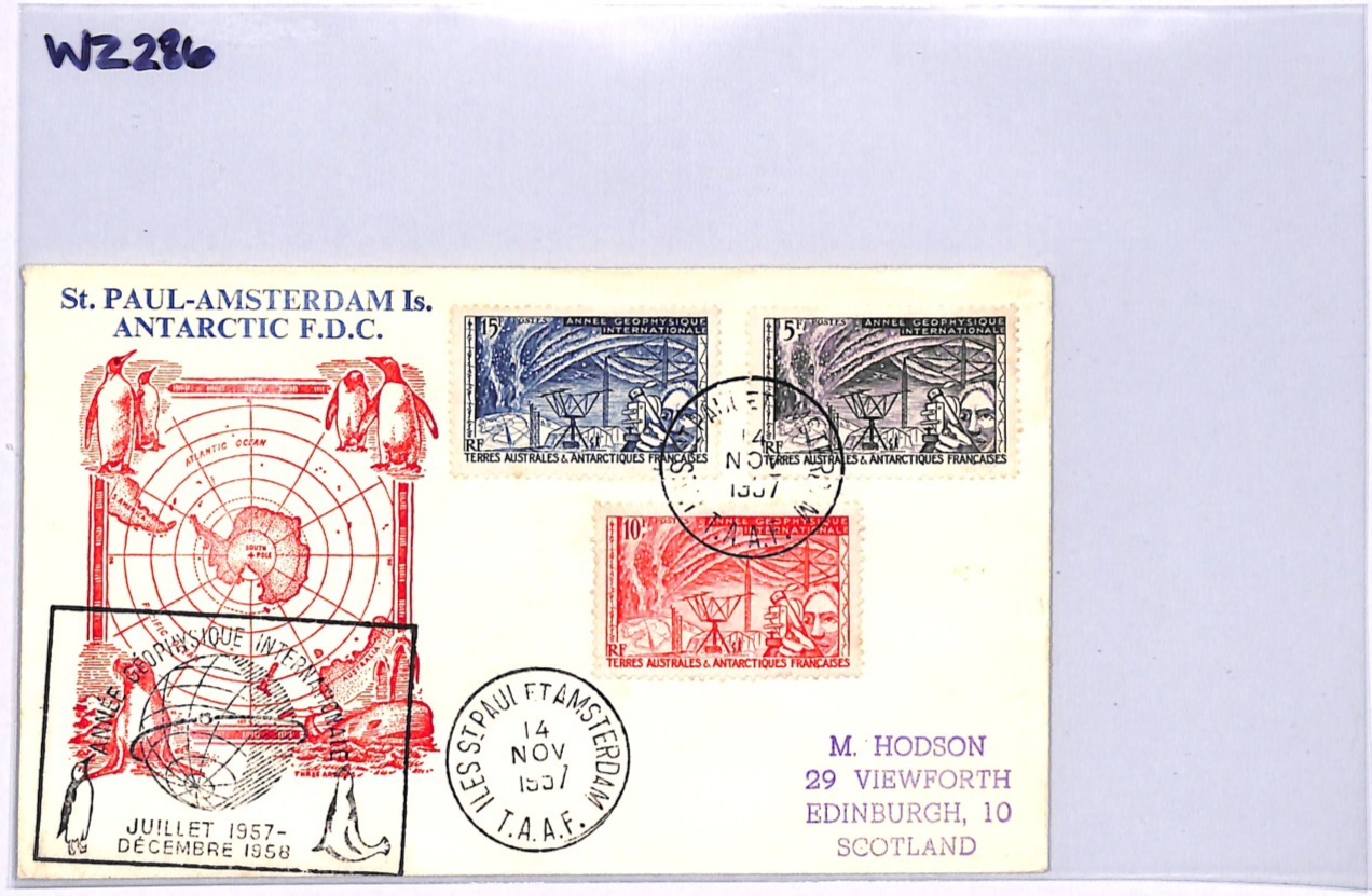 TAAF France Cols 1957 GEOPHYSICAL YEAR Set FDC First Day Cover PENGUINS WZ286 - Image 10