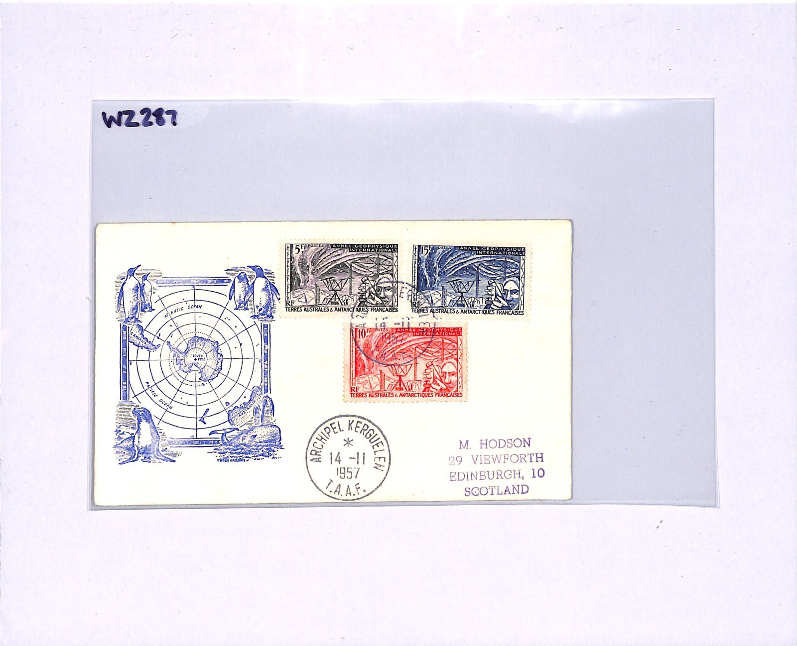 TAAF France Cols 1957 GEOPHYSICAL YEAR Set FDC First Day Cover PENGUINS WZ287 - Image 12