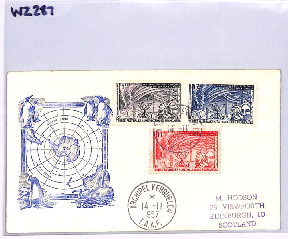 TAAF France Cols 1957 GEOPHYSICAL YEAR Set FDC First Day Cover PENGUINS WZ287 - Image 8