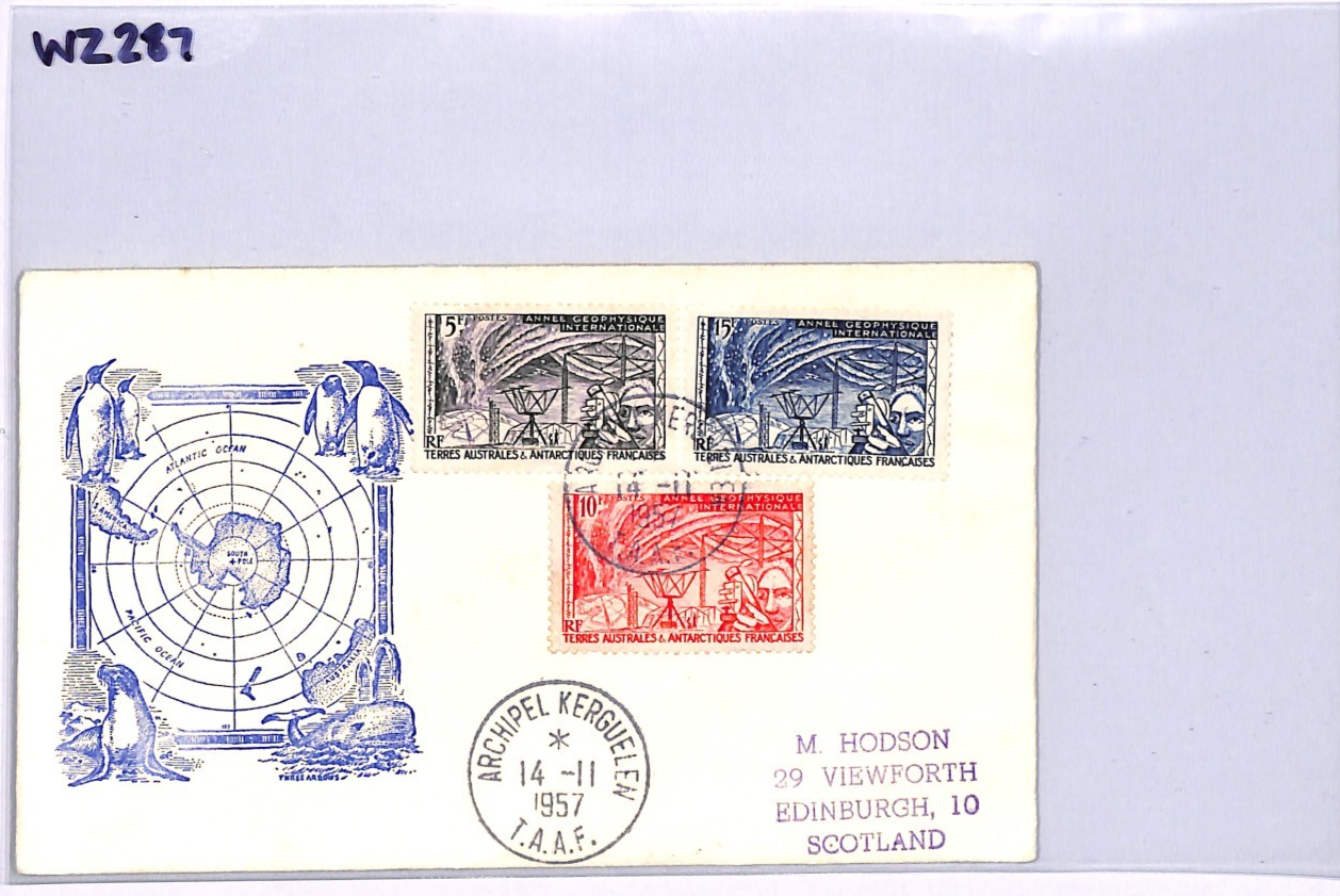 TAAF France Cols 1957 GEOPHYSICAL YEAR Set FDC First Day Cover PENGUINS WZ287 - Image 10