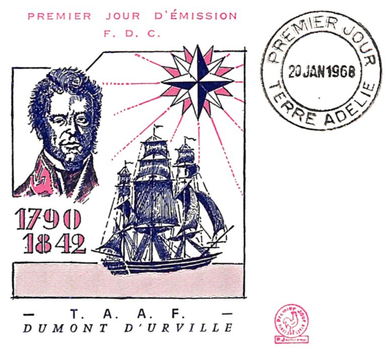 TAAF France Cols 1968 FDC Dumont D'Urville 30f ILLUSTRATED Polar SHIPS XS405 - Image 5