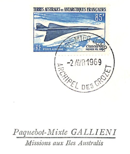 TAAF France Cols 1969 FDC 85f *CONCORDE* Cachet First Day Cover AEROPLANES XS411 - Image 4