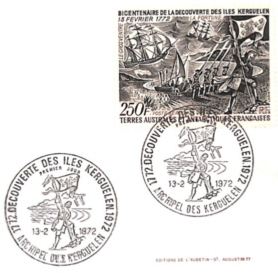 TAAF France Cols 1972 FDC 250f KERGUELEN *FLAG* First Day Cover ANTARCTIC WZ299 - Image 4