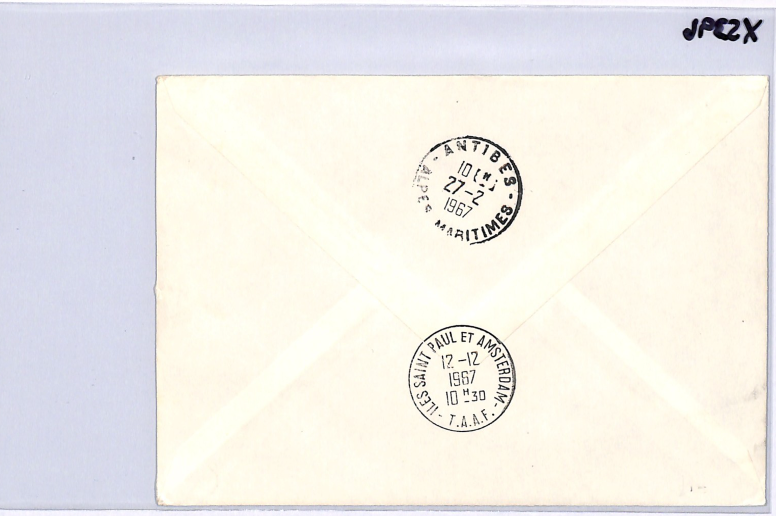 TAAF France Cols 25+30f FIRST FRENCH SATELLITE (1966) *STRIP* St Paul 1967 XS396 - Image 10