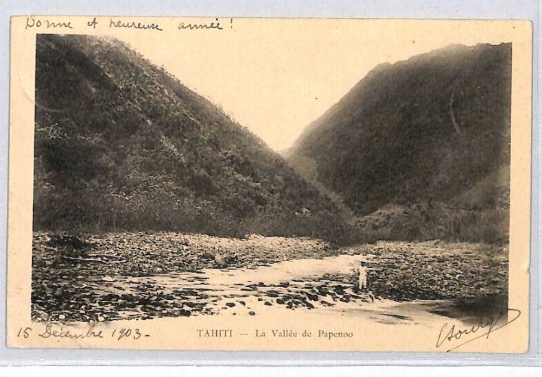 TAHITI Postcard *PAPENOO* PPC French Polynesia OCEANIE 1903 France Cols YF60 - Image 4