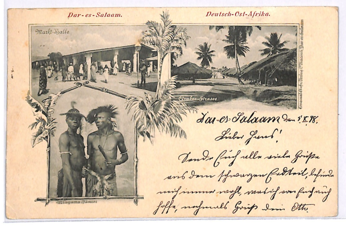 TANGANYIKA GEA *Dar* Postcard MULTI-VIEW PPC 1898 Ethnic GERMAN EAST AFRICA WK52 - Image 3