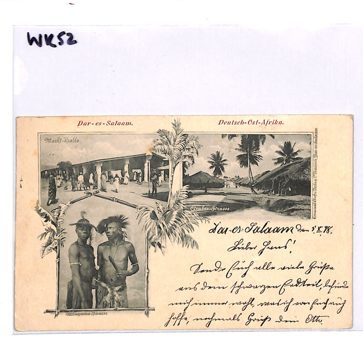 TANGANYIKA GEA *Dar* Postcard MULTI-VIEW PPC 1898 Ethnic GERMAN EAST AFRICA WK52 - Image 9
