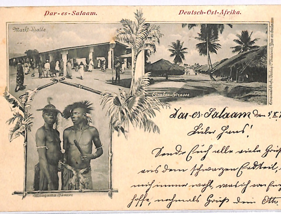 TANGANYIKA GEA *Dar* Postcard MULTI-VIEW PPC 1898 Ethnic GERMAN EAST AFRICA WK52