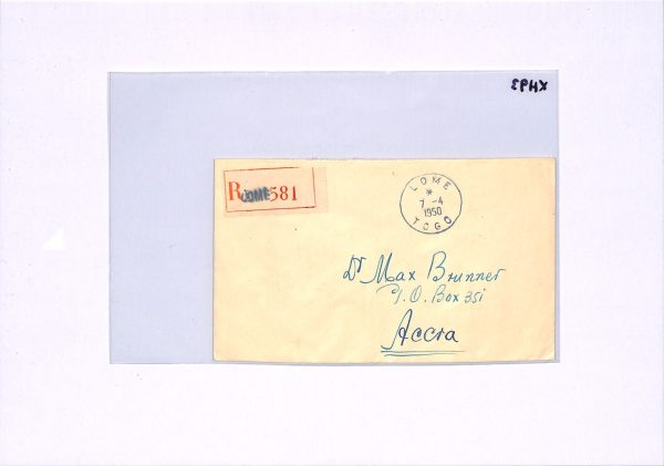TOGO Air HIGH VALUE Cover 1950 Lome Reg 100Fr AEROPLANE Block{4} Gold Coast XH93 - Image 11