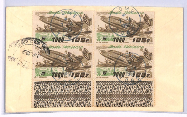 TOGO Air HIGH VALUE Cover 1950 Lome Reg 100Fr AEROPLANE Block{4} Gold Coast XH93 - Image 6