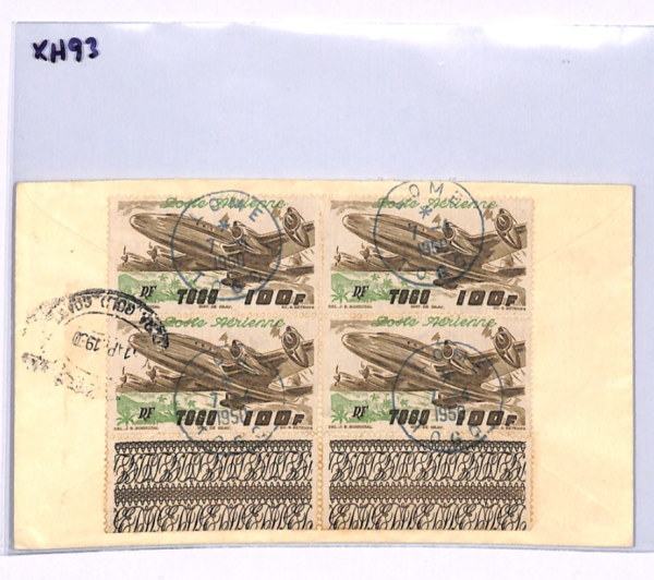 TOGO Air HIGH VALUE Cover 1950 Lome Reg 100Fr AEROPLANE Block{4} Gold Coast XH93 - Image 7