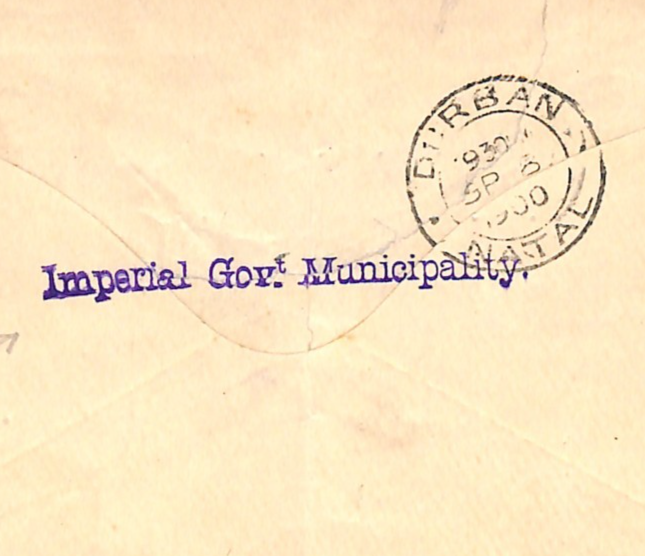 TRANSVAAL ZAR British Occ BOER WAR Cover OHMS *Imperial Govt* CACHET 1900 WN330
