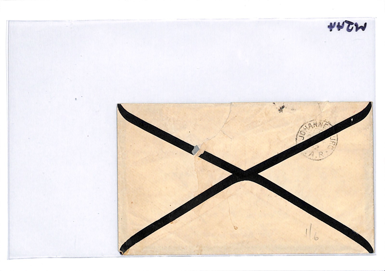 TRANSVAAL ZAR Mourning Cover 2d Pretoria 1892 *CROWN REEF* GOLD MINE Joburg WJ44 - Image 6