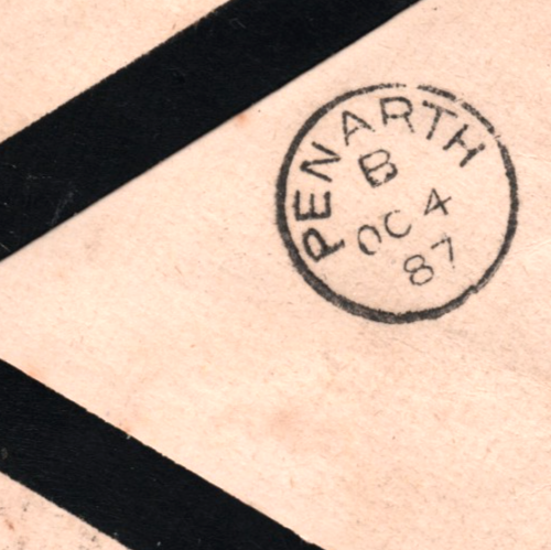 TRANSVAAL ZAR Mourning Cover 6d 2d Africa 8d Rate Jo'burg 1887 CDS Cardiff WD197 - Image 7