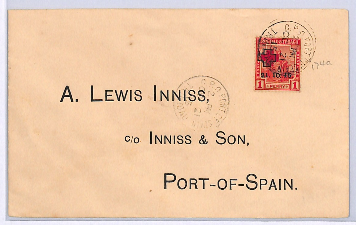 TRINIDAD & TOBAGO 1915 FDC Overprint RED CROSS SG.174a FIRST DAY COVER WM392 - Image 4