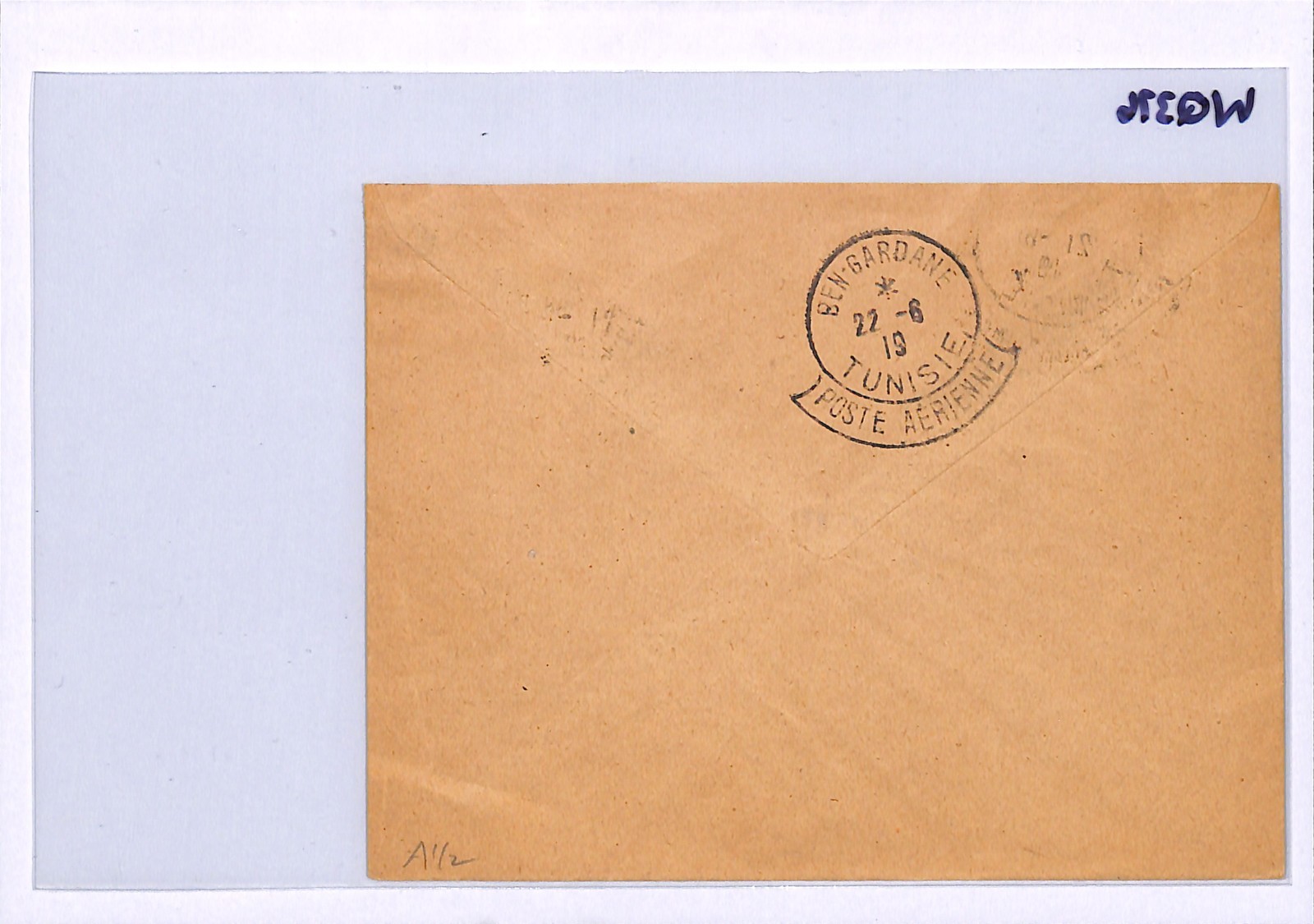 TUNISIA Air Mail 1919 PIONEER AVIATION (France) Cover ZARZIS Ben Gardane WQ376 - Image 6