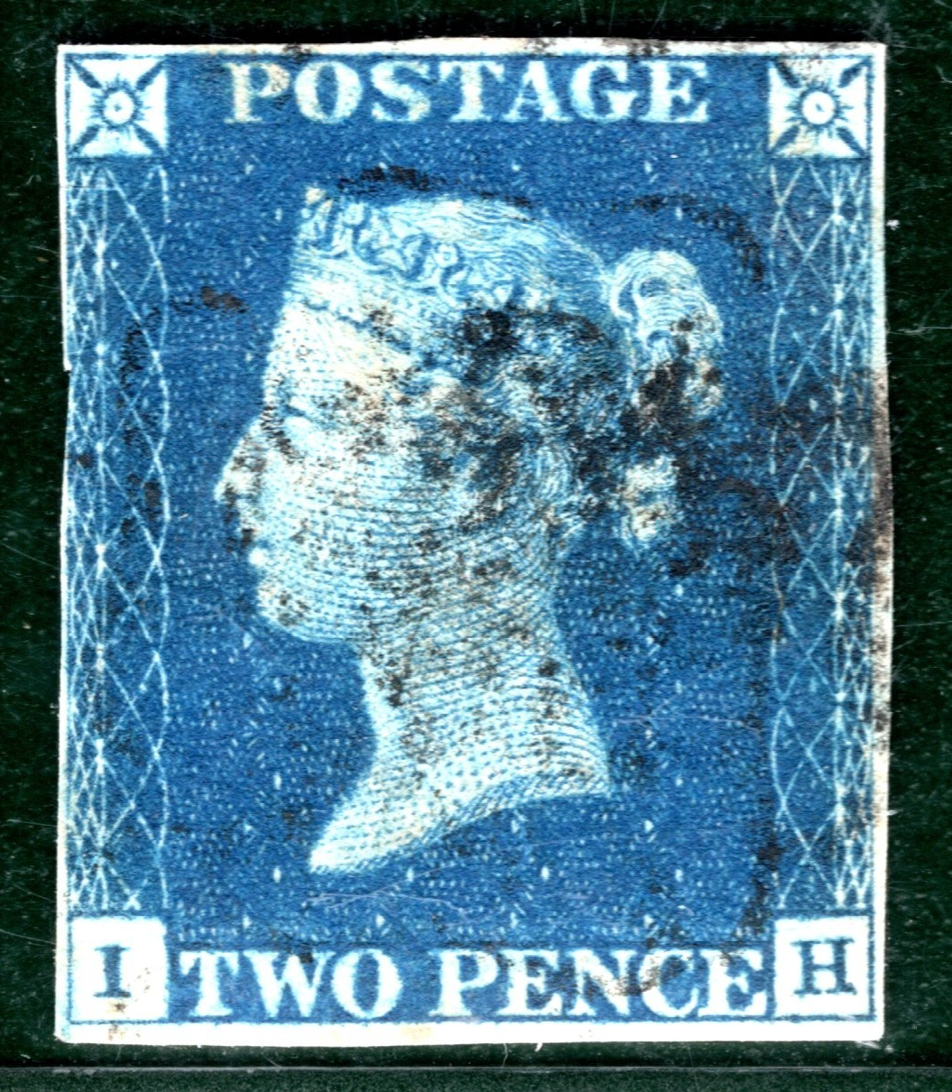 TWO PENCE BLUE 1840 QV Stamp GB SG.5 2d Plate 2 (IH) Spec DS8 Cat £1,000 SBR69