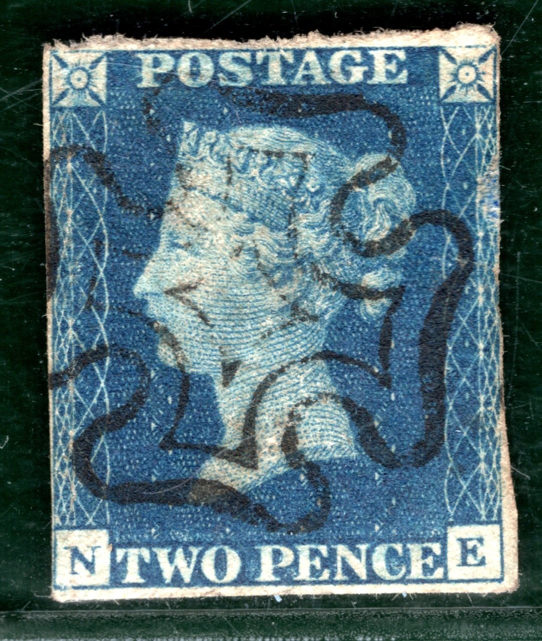 TWO PENCE BLUE 1840 QV Stamp GB SG.5 2d Plate 2 (NE) MX DS8 Cat £1,000- YOR122 - Image 5