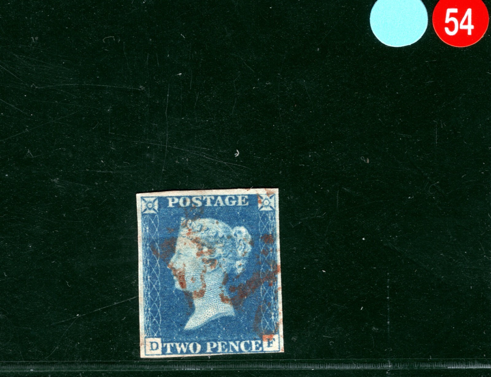 TWO PENCE BLUE GB 1840 QV Stamp SG.5 2d Plate 1 (DF) RED MX Cat £975- SBR54 - Image 4