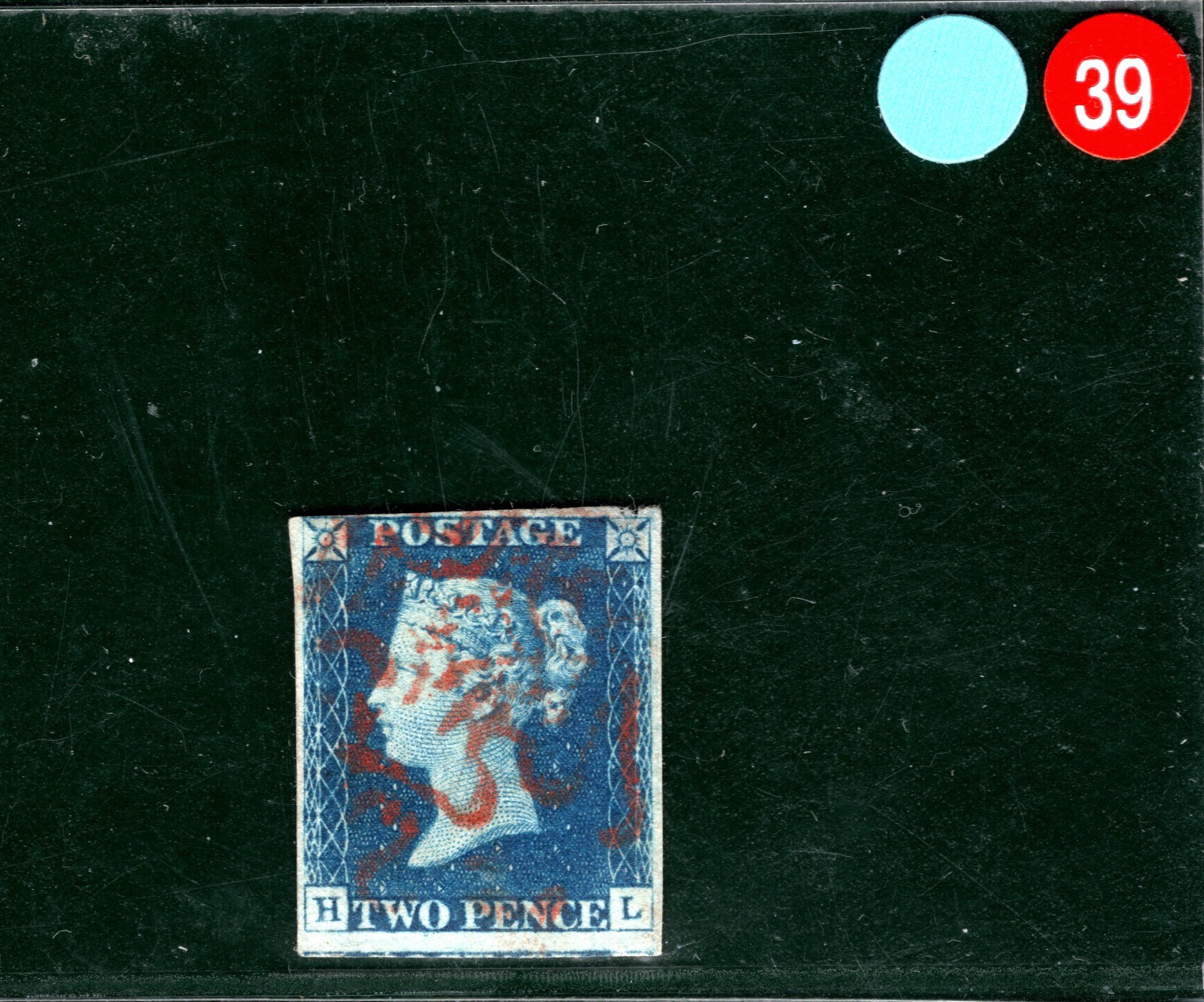 TWO PENCE BLUE GB 1840 QV Stamp SG.5 2d Plate 1 (HL) *RED* MX Cat £975- SBR39 - Image 4
