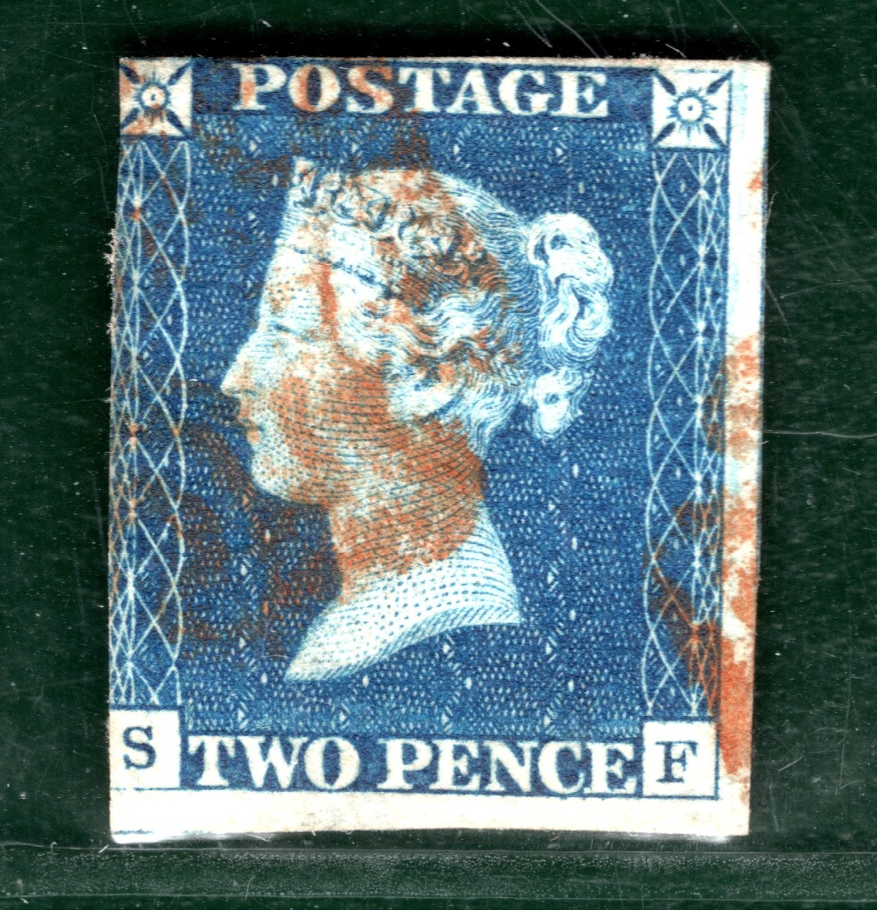 TWO PENCE BLUE GB 1840 QV Stamp SG.5 2d Plate 1 (SF) RED MX Cat £975 YOR152 - Image 5