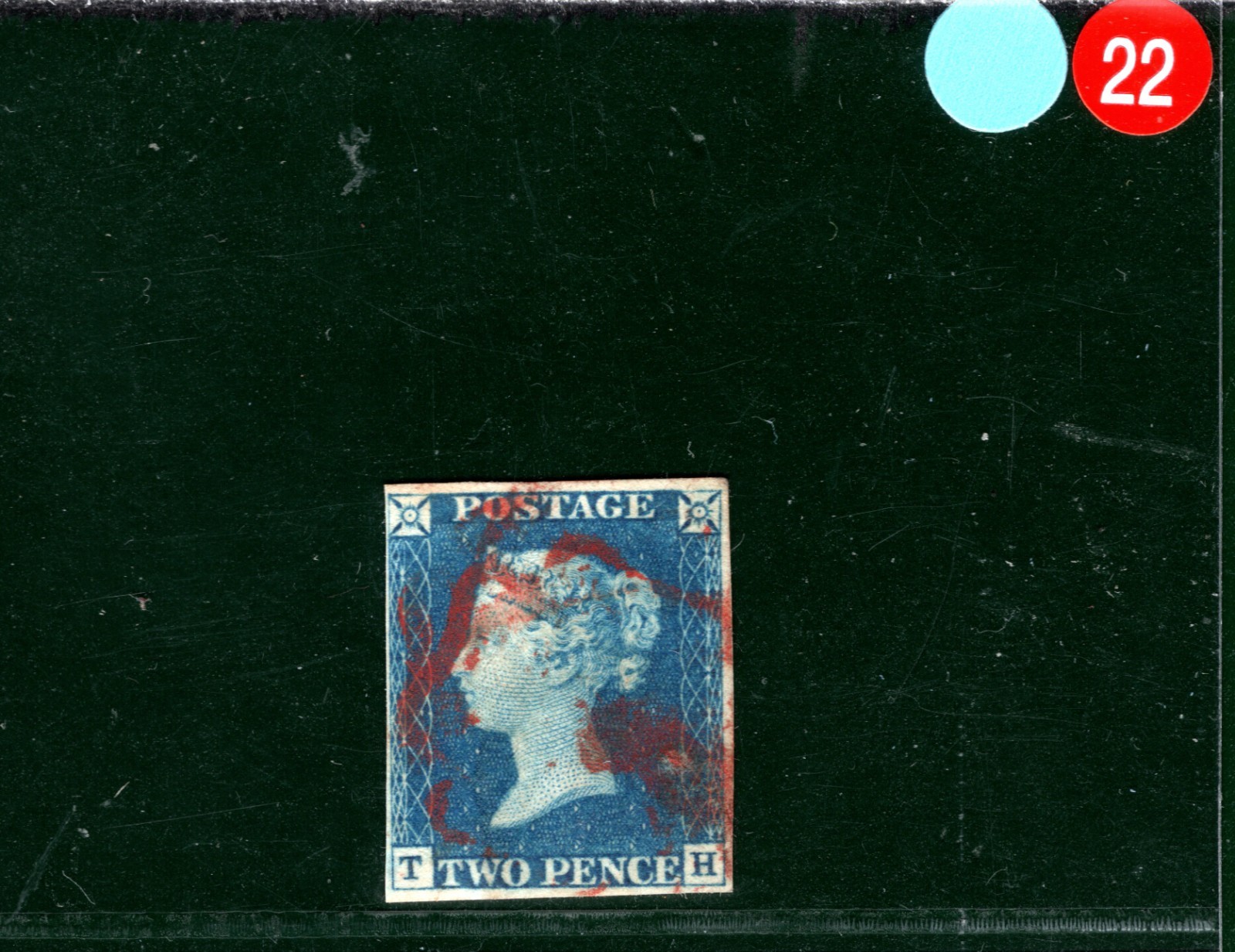 TWO PENCE BRIGHT BLUE GB 1840 QV SG.5 2d Plate 1 (TH) Spec DS6a Cat £1,400 SBR22 - Image 4