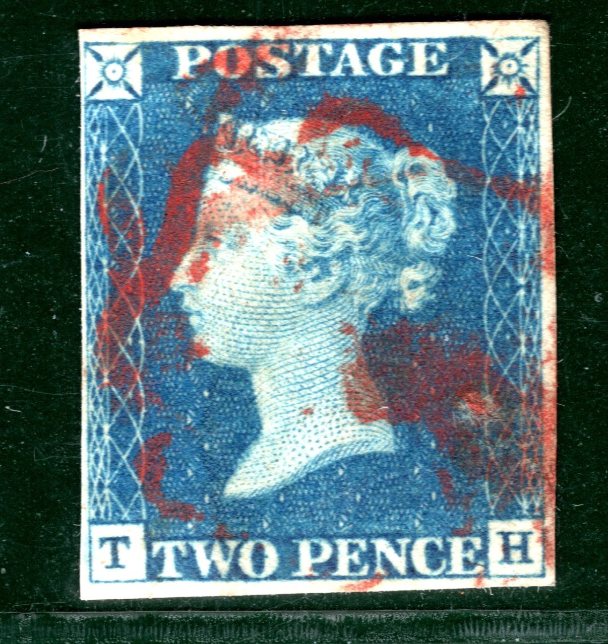 TWO PENCE BRIGHT BLUE GB 1840 QV SG.5 2d Plate 1 (TH) Spec DS6a Cat £1,400 SBR22 - Image 5