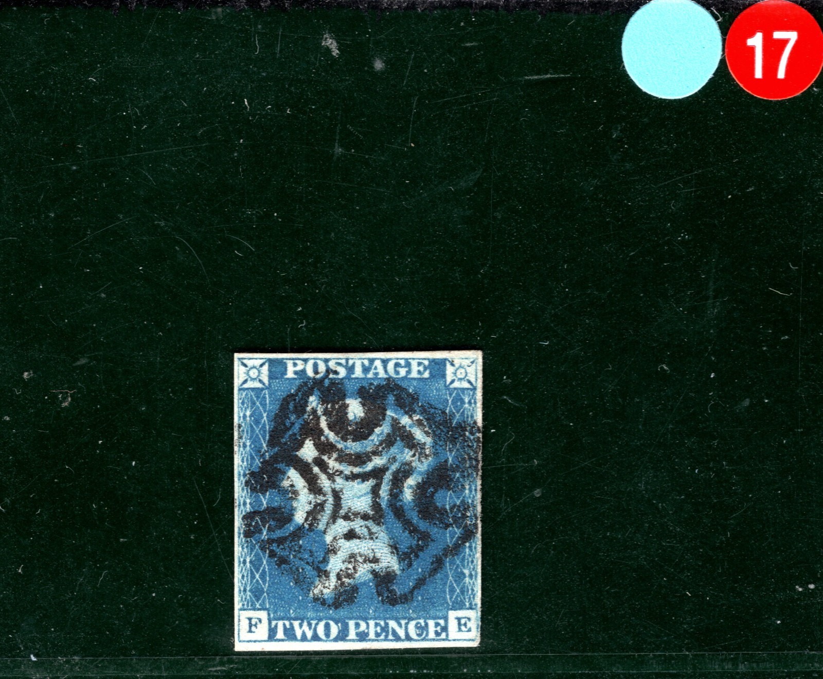 TWO PENCE PALE BLUE GB 1840 QV SG.6 2d Plate 1 (FE) STIRLING MX Cat £5,500 SBR17 - Image 4