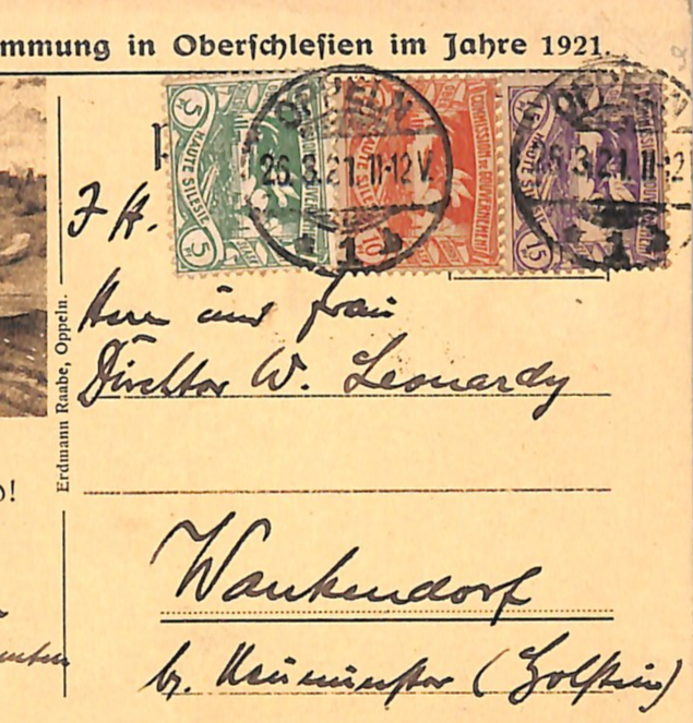 UPPER SILESIA PLEBISCITE 1921 Poland/Germany Card PATRIOTIC *MUSIC* Oppeln WK195 - Image 4