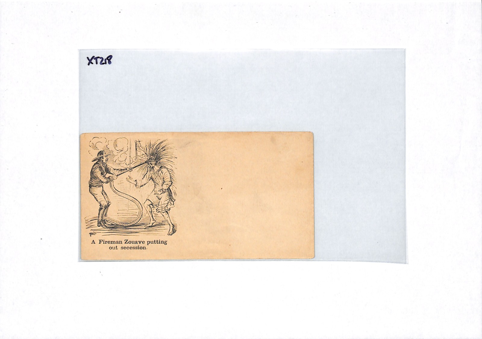 US CIVIL WAR Stationery Illustrated Caricature *FIREMAN ZOUAVE* USA Unused XT218 - Image 6