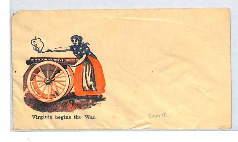 US CIVIL WAR Stationery Illustrated Patriotic *VIRGINIA BEGINS WAR* Unused XT227 - Image 4