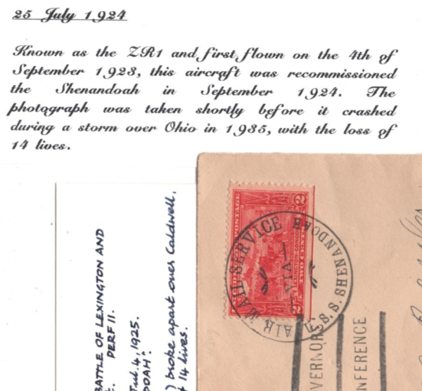USA 1925 Cover AIRSHIP *SHENANDOAH* Naval SHIP PATOKA Governors Conference KZ266 - Image 8