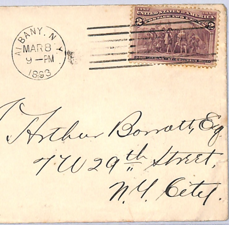 USA 2c Columbus 1893 Official Cover NEW YORK *ASSEMBLY CHAMBER* Crest UG177 - Image 4