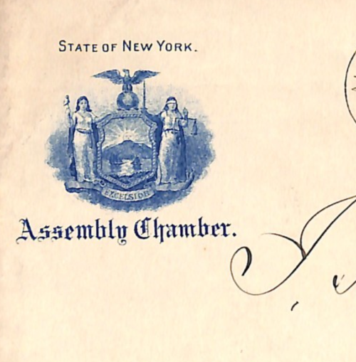 USA 2c Columbus 1893 Official Cover NEW YORK *ASSEMBLY CHAMBER* Crest UG177 - Image 5