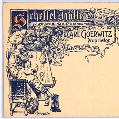 USA ADVERT POSTAL STATIONERY (Germany) *Scheffel Halle* Postcard Unused WP138 - Image 4