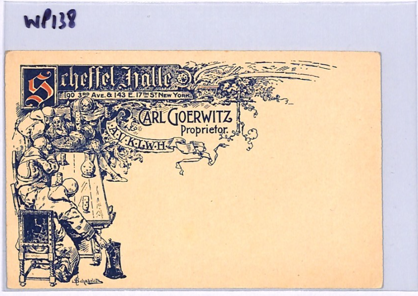 USA ADVERT POSTAL STATIONERY (Germany) *Scheffel Halle* Postcard Unused WP138 - Image 10