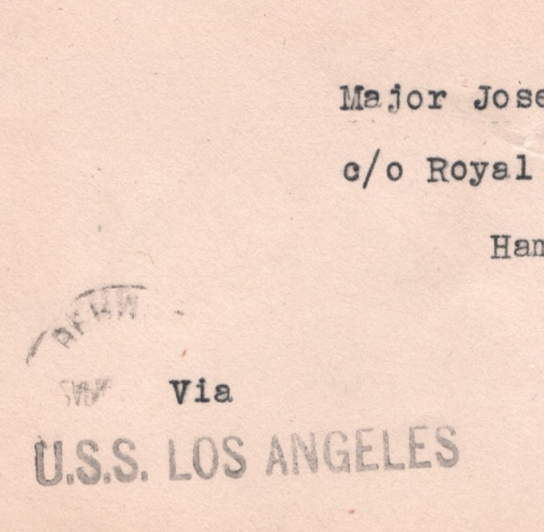 USA AIRSHIP *LOS ANGELES* Cover 1925 Air Mail BERMUDA (Zeppelin LZ.126) KZ139 - Image 3