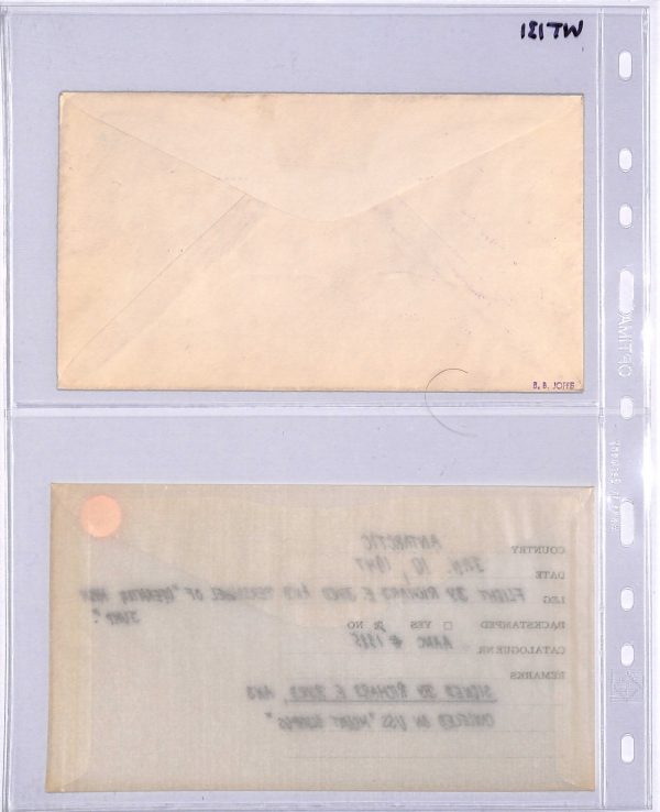 USA ANTARCTIC EXPEDITION Cover *RICHARD E BYRD* SIGNED 1947 USS Mt Olympus WT131 - Image 7