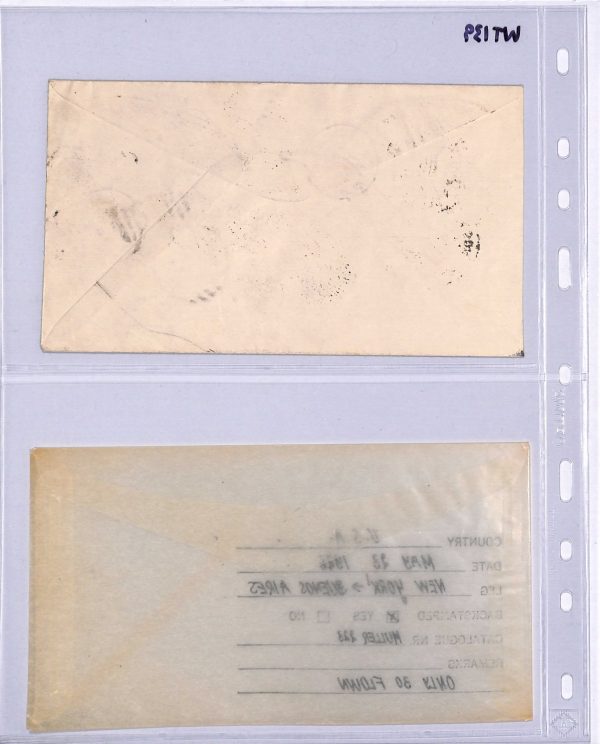 USA-ARGENTINA Air 1926 Cover *DON DUGGAN* FIRST FLIGHT Muller 223 (15,000) WT139 - Image 9